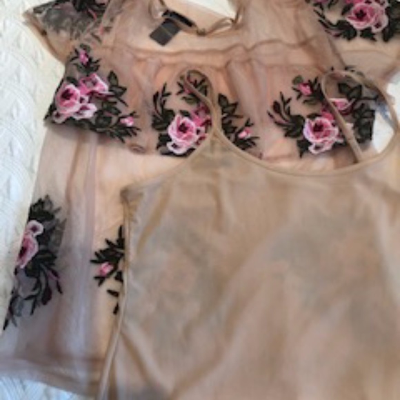 Floral summer blouse - 2 piece